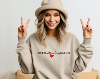 Love you sweatshirt, Women trendy sweatshirts, Winter sweatshirt, Cute sweatshirt, Sweatshirts for women, Fucking love you sweatshirt, Shirt