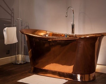 Handmade Copper Bathtub, Copper Slipper Bath, Luxury Copper Baths , Copper BathTub