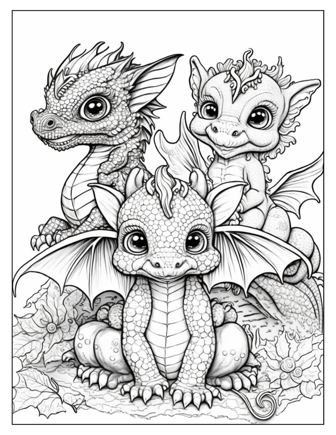 42 Baby Dragon Coloring Page - Il 1140xN.4760534785 Bick
