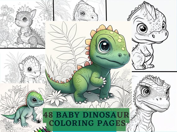 Baby Dinosaur Coloring Page