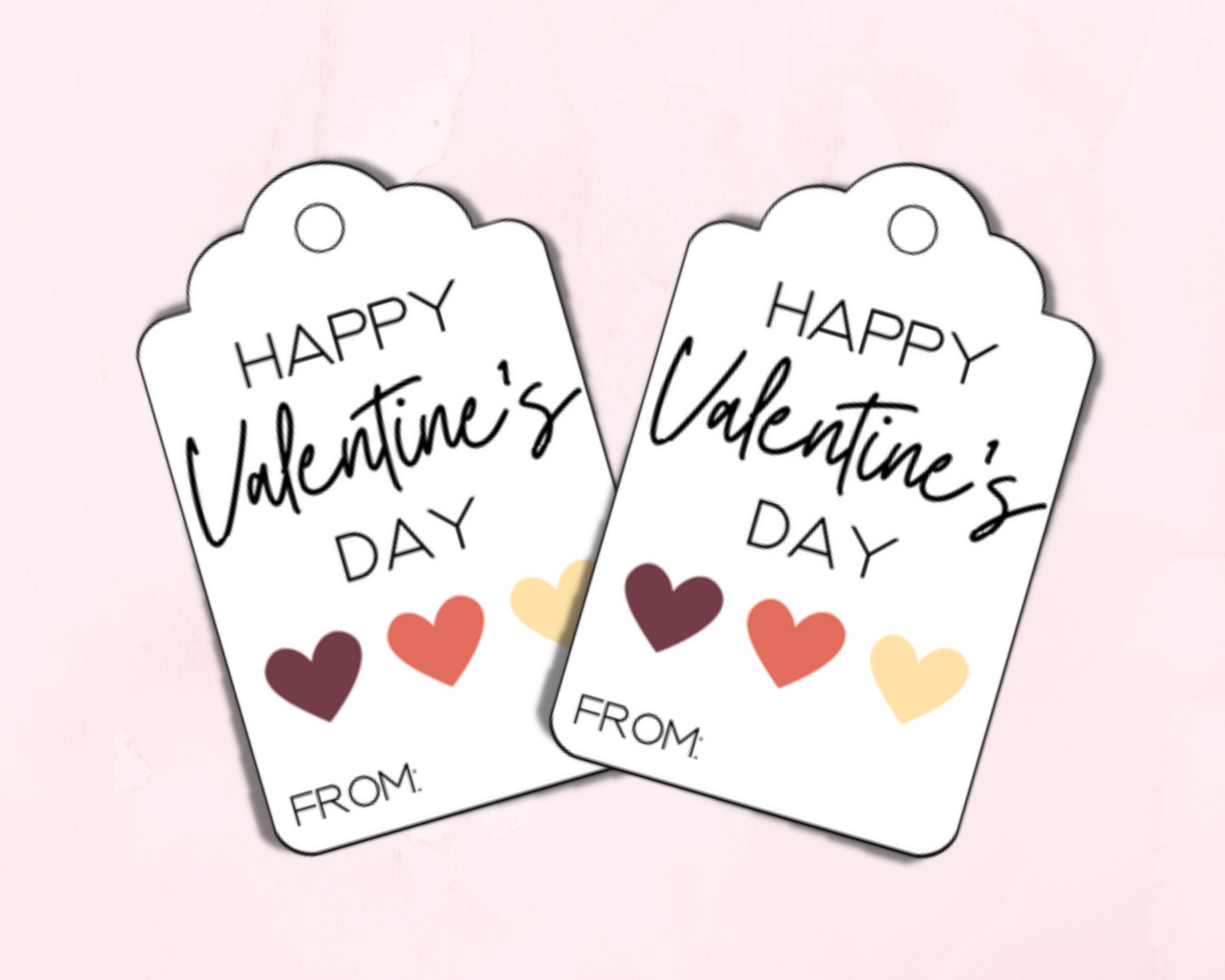 Valentines Day Gift Tags Printable Valentine Tags Happy Valentines Day Tags Tag Template