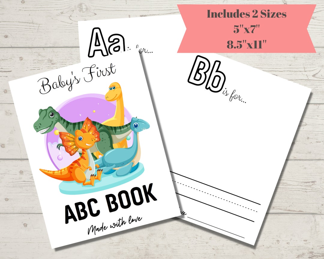Baby's First ABC Book Baby Shower Activity Pages Etsy