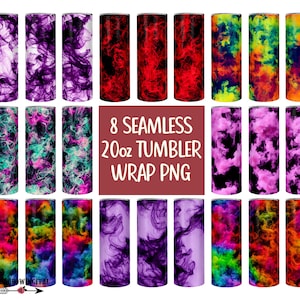 Smoke Tumbler Wrap Bundle| Smokey Tumbler Sublimation PNG Designs for 20oz