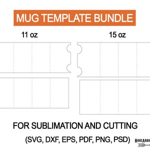 Tassen vorlage SVG Bundle | Vorlage für sublimation | Plotterdateien