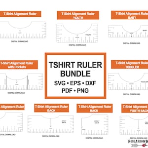Tshirt Ruler Svg, BIG BUNDLE, T-shirt Alignment Tool Svg, Centering Tool  Template, Shirt Placement Guide, Inches & Centimeters 