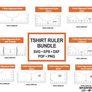 Tshirt Ruler Svg, BIG BUNDLE, T-shirt Alignment Tool Svg, Centering Tool  Template, Shirt Placement Guide, Inches & Centimeters 