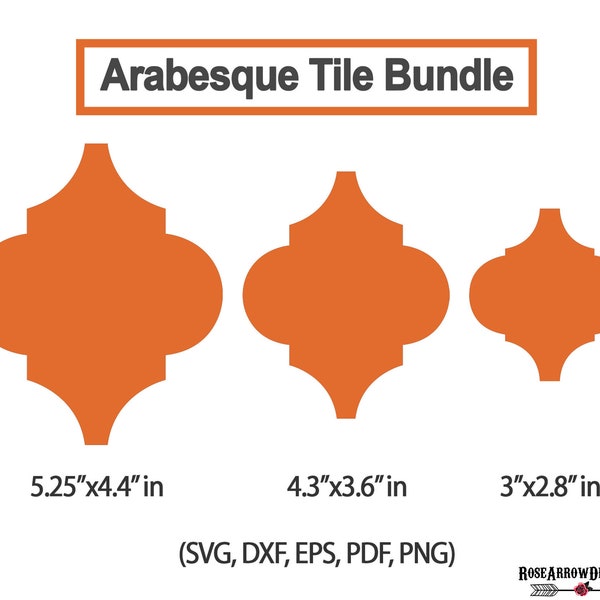 Arabesque Tile SVG Bundle, Christmas Ornament Template Laser Dxf Cut File Digital Download
