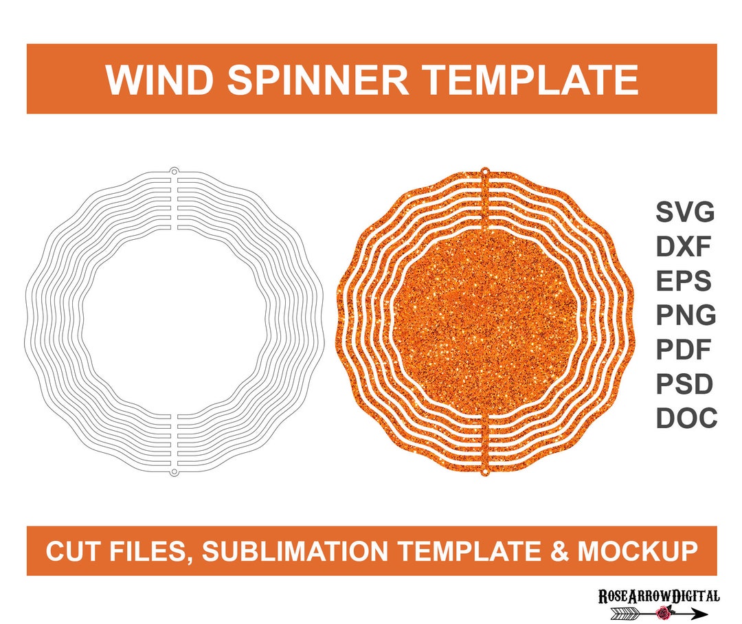 Wind Spinner Template SVG for Template for Sublimation Etsy Wind Spinner Template SVG for Template for Sublimation Etsy