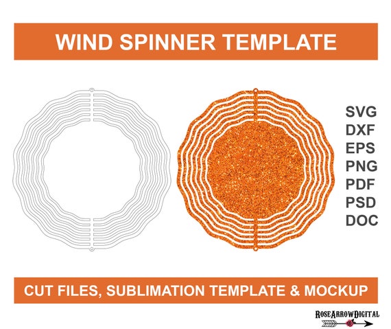 Wind Spinner Template | SVG (png, dxf, eps, pdf, psd Digital Files)