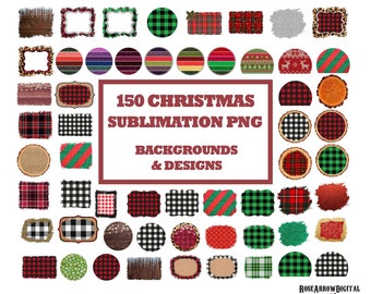Christmas Sublimation Background PNG Bundle, Winter Splashes