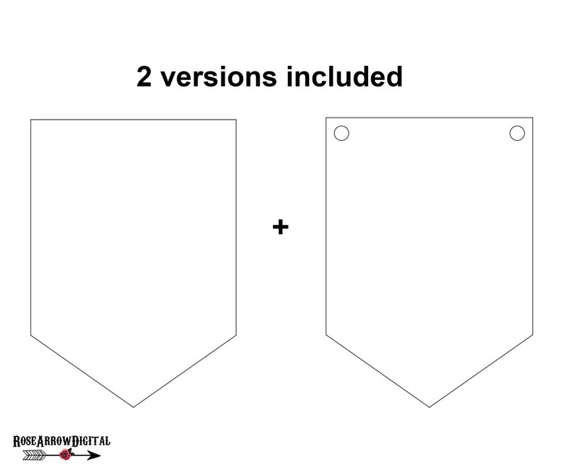 Flag Banner Template SVG Bundle Bunting Banner Flag PSD Etsy