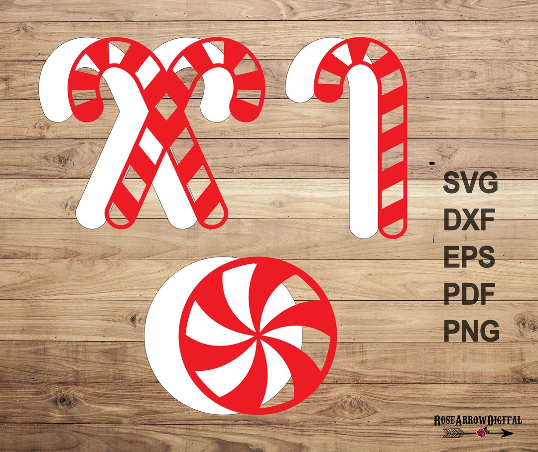 Candy Cane SVG Bundle | Lollipop SVG File for Cricut | DXF - Etsy