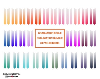 Graduation Stole Sublimation Template PNG | Stole Background Bundle