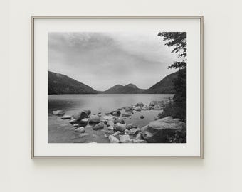 Acadia National Park Photo — Jordan Pond — Printable Film Photo — Mountains and Lake — Bar Harbor
