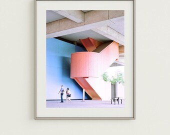 Brutalist Architecture Print – Minimalist Film Photo, Federal Building in Indianapolis, Film Photography Printable Download