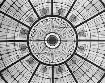 Baltimore Penn Station Stained Glass Dome Print: Beaux-Arts Architecture