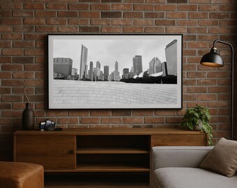 Chicago Skyline Frame TV Art: Millennium Park Architecture (4K Digital Download)