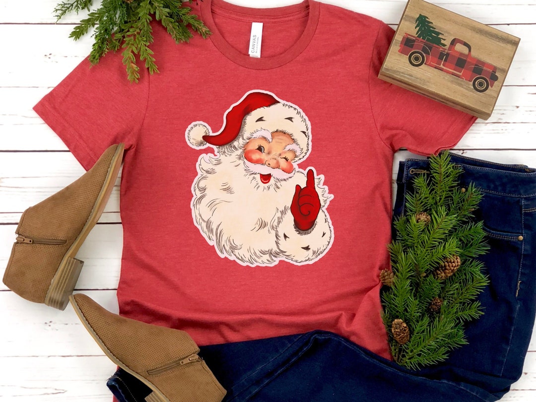 Christmas Santa Shirt Retro Santa Shirt Gift for Christmas - Etsy
