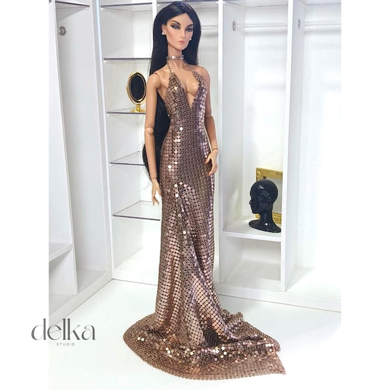 Metal Mesh Gown, 12-inch Fashion Doll Dress - Etsy
