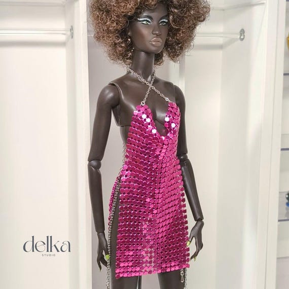Metallic Mesh Doll Dress, 12 Inch, Fashion Royalty, 1/6 Scale - Etsy