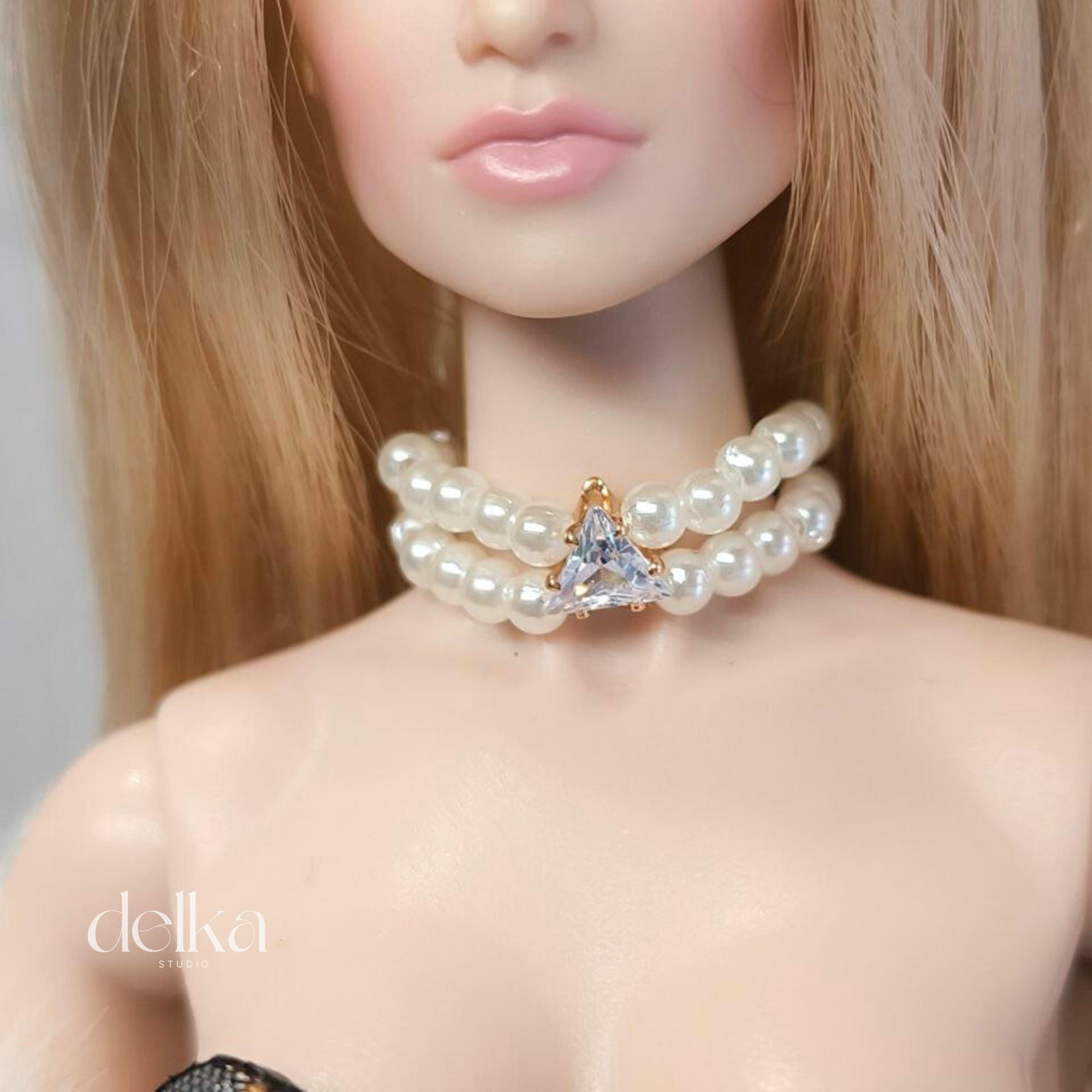 Pearl Choker Necklace for 1 6 Scale Fashion Dolls