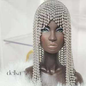 12-Zoll-Perücke in Silbermetallic für Nu Face oder Fashion Royalty, Perücke im Maßstab 1:6 in Silber für Modepuppen, Geschenk Puppensammler