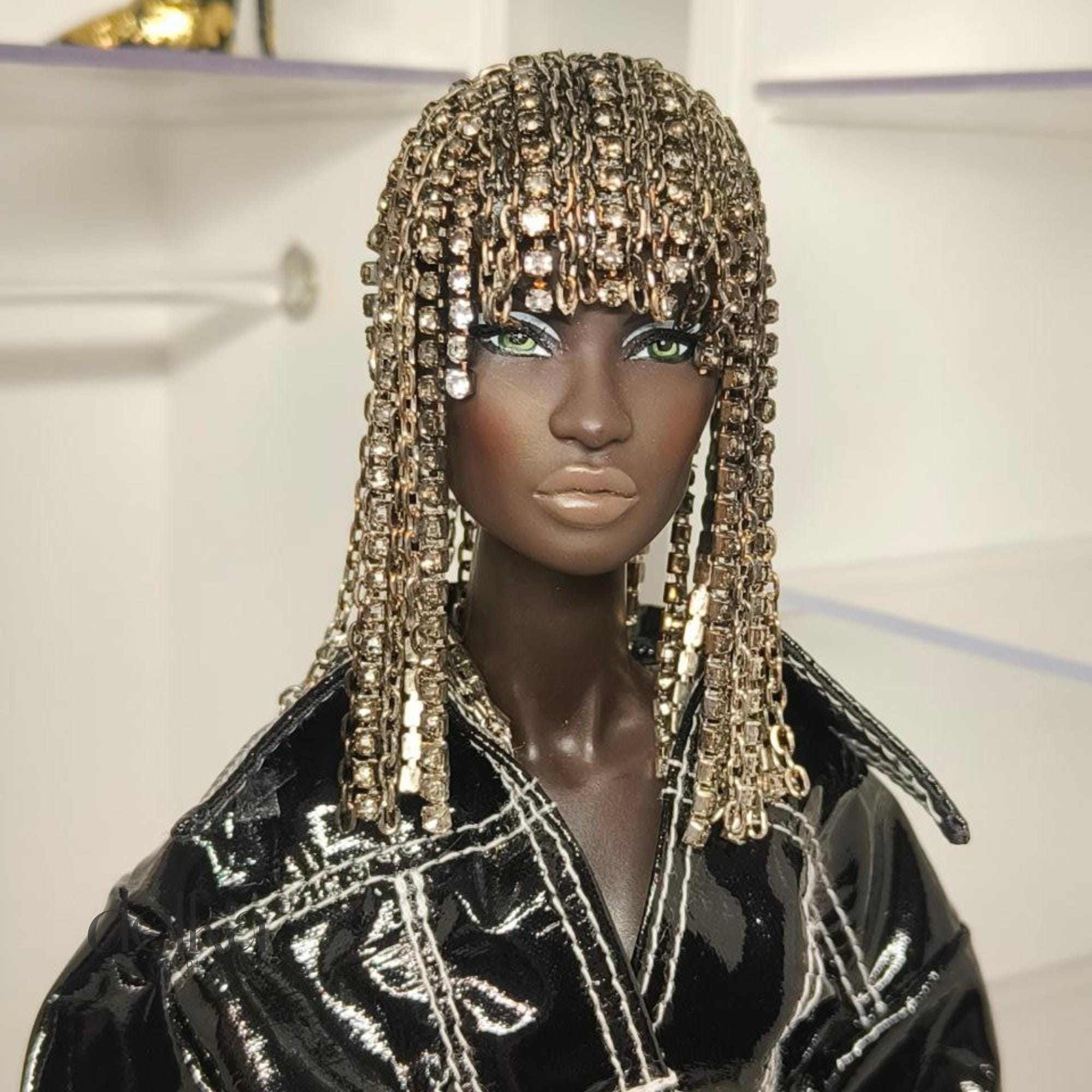Wig for Nu Face, Fashion Royalty, doll wigs, fashion doll wig, 12 inch doll accessories, 1:6 scale accessories, gift for doll collectors.