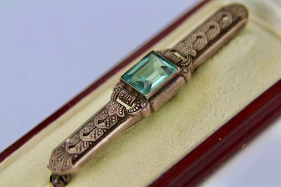 Vintage sterling silver & marcassites art déco brooch