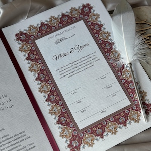 Dini Nikah Belgesi/Modelli di certificati di matrimonio islamico