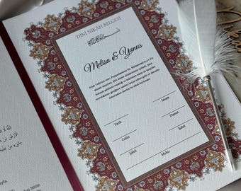 Dini Nikah Belgesi/Islamic Marriage Certificate Models