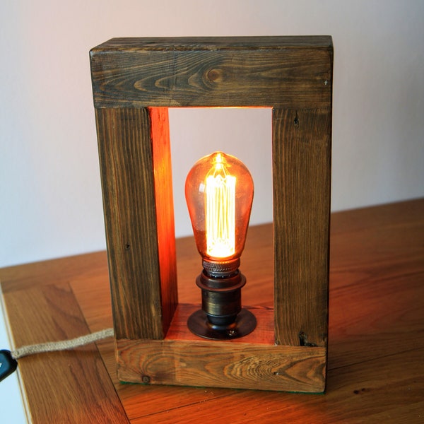 Vintage Wooden Lamp | Reclaimed Wood Light