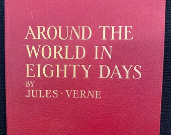 Vintage 'Around the World in 80 Days' Hardback Book: Golden Picture Classic