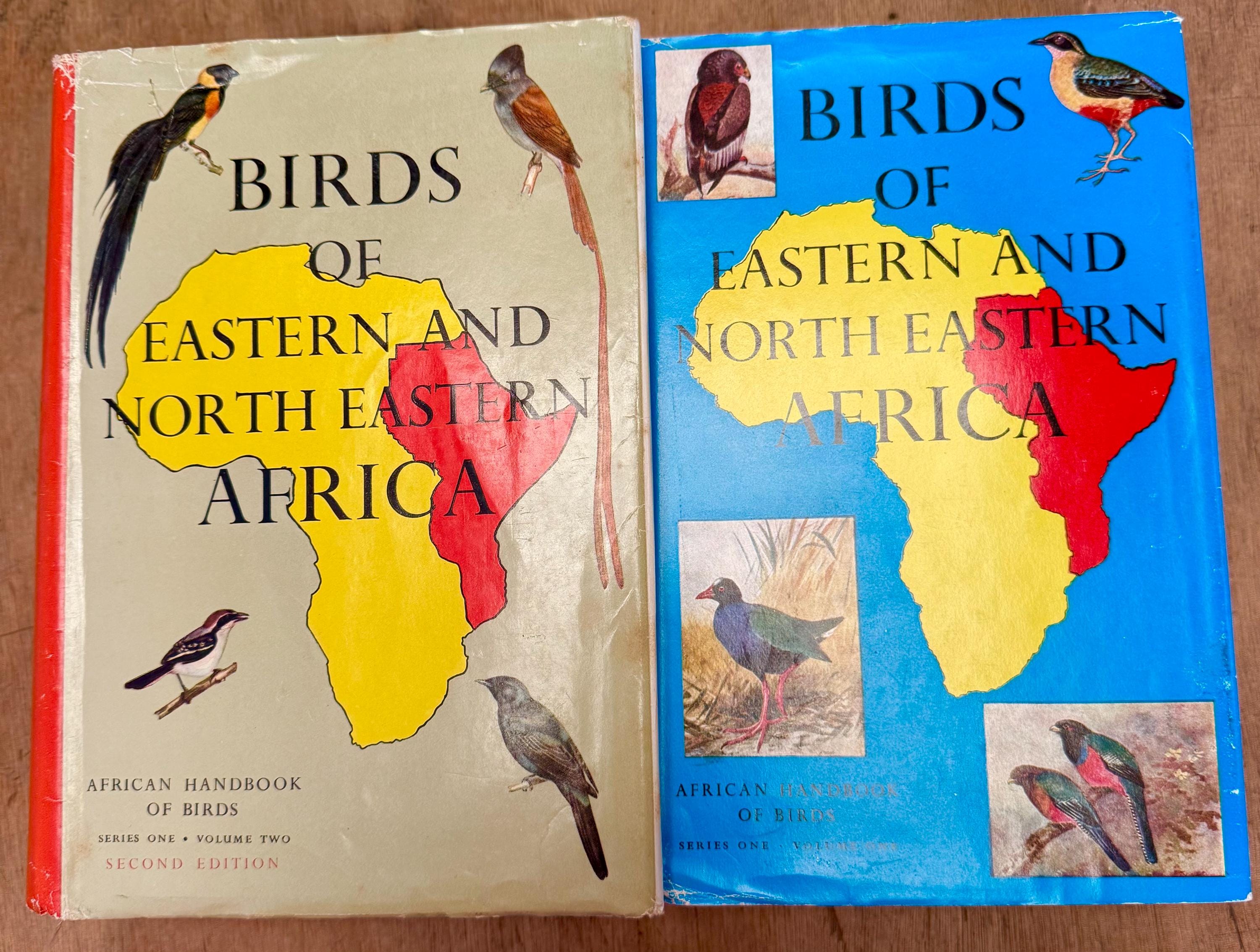 鳥類　2冊セット 東アフリカと北東アフリカの鳥類 2 巻セット。1957 年と 1960 年。収集