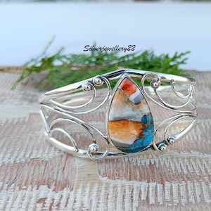 Oyster Turquoise Bangle,  925 Sterling Silver Bangle, Gorgeous Bangle, Fabulous Bangle, Stylish Bangle, Gemstone Jewelry, Gift For Her