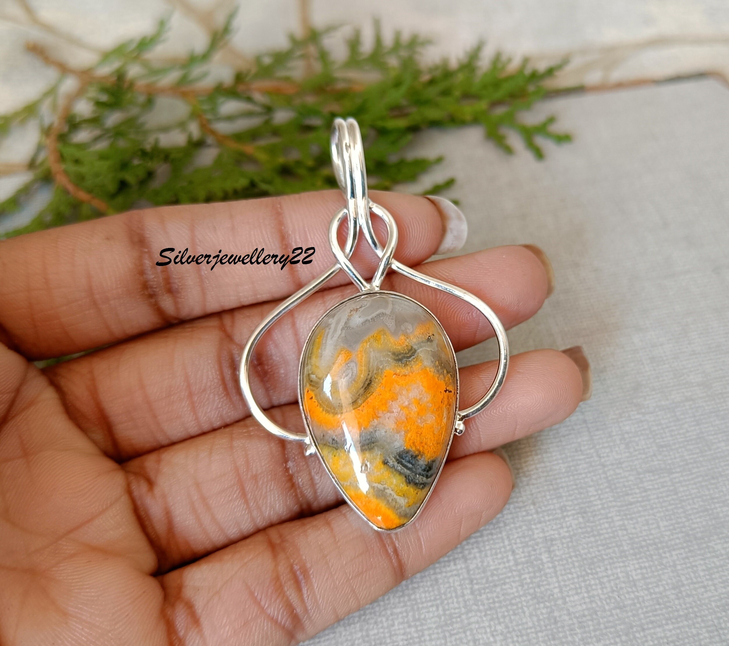 Bumblebee jasper pendant deals