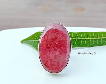 Natural Ruby 925 Sterling Silver Ring - Statement Women's Ring