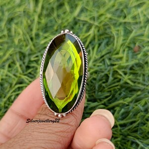 Peridot Ring, 925 Silver Ring, Handmade Ring, Women Ring, Gift for Her, Wedding Ring, Designer Ring, Lovely Ring, Peridot Stylish Ring