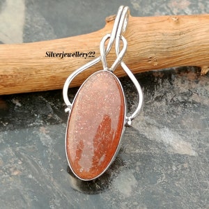Sunstone Pendant, 925 Sterling Silver, Handmade Pendant, Gemstone Pendant, Gift For Her, Gift For Love, Handmade Jewelry, Unique Jewelry.