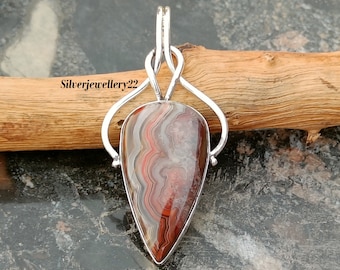 Crazy Lace Agate Pendant, Handmade Pendant, 925 Sterling Silver, Trending Pendant, Marvelous Pendant, Gift For Love, Gemstone Jewelry.