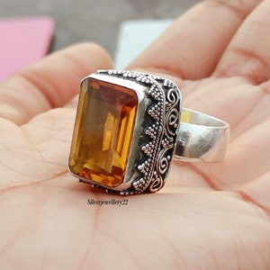 Citrine Ring, 925 Sterling Silver Ring, Beautiful Ring, Gemstone Ring, Handmade Ring, Silver Jewelry, Women Ring, Gift for Ring