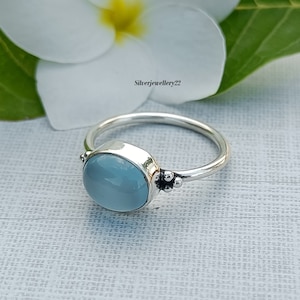 Aquamarine Ring, 925 Sterling Silver Ring, Beautiful Ring, Gemstone Ring, March Birthstone Ring, Handmade Ring, Boho Ring, Statement Ring
