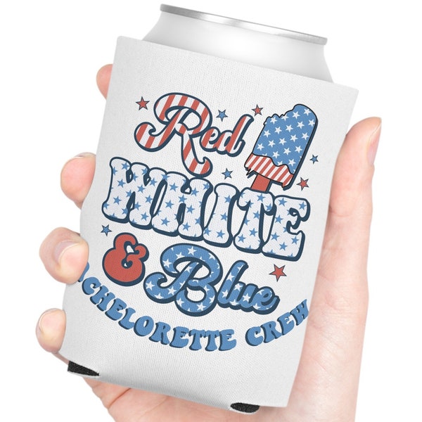 4th of July Bachelorette Can Cooler Bachelorette Favors for Fouth of July Bride Red White and I Do Crew Favors Gifts for Bridesmaids