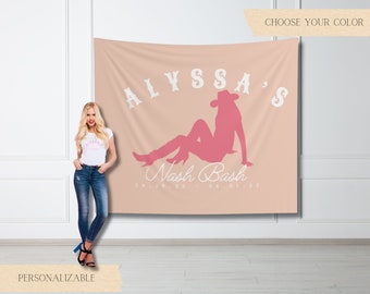 Custom Nash Bash Wall Banner, Custom Country Western Bachelorette Party Welcome Sign or Photoback Drop, Decoration Nashville Bachelorette