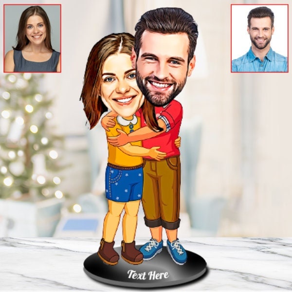 Personalized Couple Caricature Trinket, Caricature Portrait for Newlywed, Figurine Gift For Couples, Gift For Him, Gift For Her, Family Gift