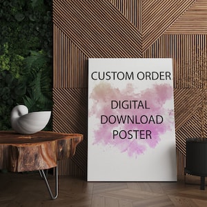 Affiche d'art de téléchargement numérique personnalisé, portrait personnalisé de l'art mural photo, décoration murale imprimable personnalisée, cadeau pour les enfants, les couples, la famille