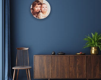 Benutzerdefinierte Foto Wandkunst, Familie 1st Baby Holz Porträt Wand Dekor, personalisierte Familie Geschenk, Handgemachte Maximalist Möbel Wandbehang