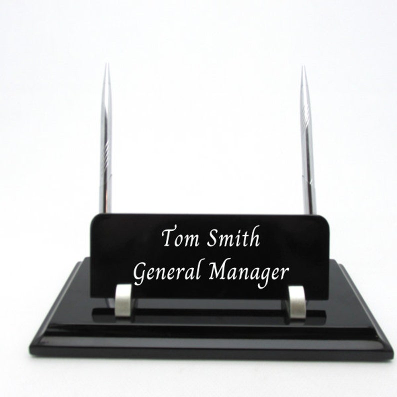 Personalized Desk Name Plate Black Wooden Desk Name Plate - Etsy