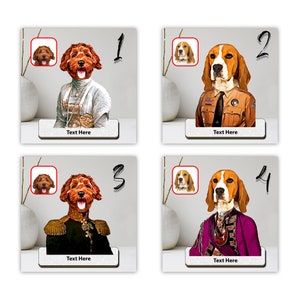 Gepersonaliseerde hond cadeau, hond karikatuur Trinket, aangepaste huisdier cartoon, hond portret van foto, Renaissance hond beeldje, dierlijke hond miniatuur