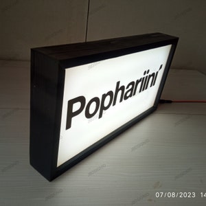 Personalized Light Box with Logo, Cordless LED Illuminated Block Display  Sign Table Lamp, Cube