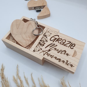 USB-minnen med personlig trälåda, souvenir-USB-minne som present, personliga USB-minnen